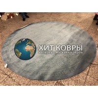 Китайский ковер 0022 Серый круг